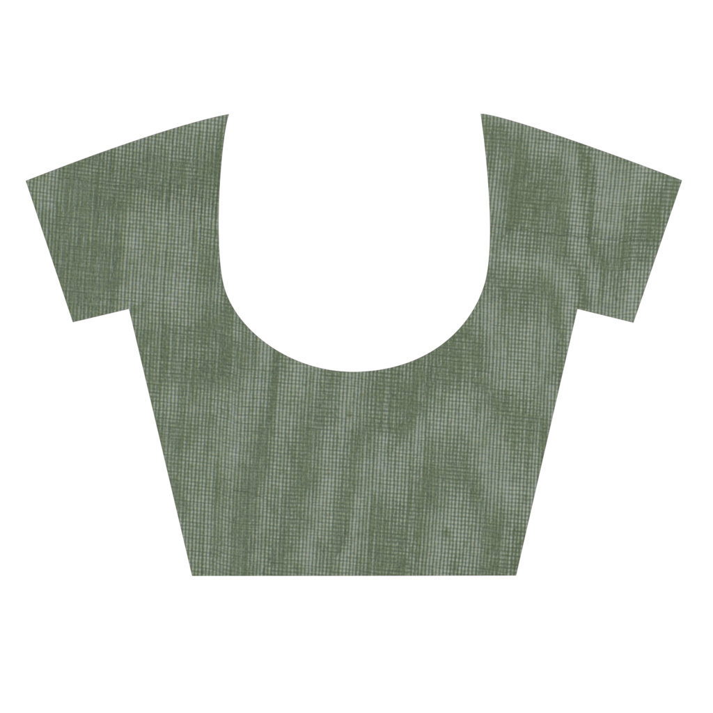 Dark Green Blended Cotton Sequence_Handloom Hand Loom Saree (473)